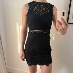 Women’s Black Lace Mini Dress Fashion Nova Size Small